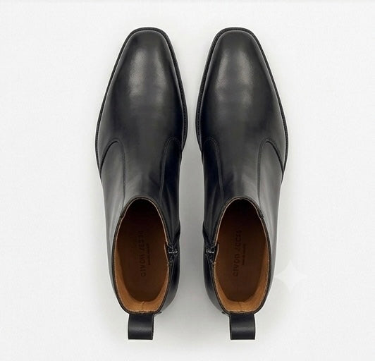 MEN’S PREMIUM BLACK CHELSEA BOOTS – CLASSIC LEATHER FORMAL ANKLE BOOTS