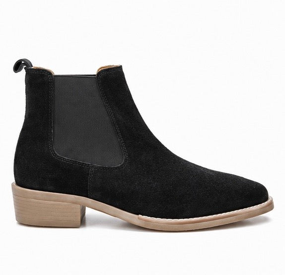 MEN’S PREMIUM BLACK SUEDE CHELSEA BOOTS – CLASSIC FORMAL & CASUAL ANKLE BOOTS