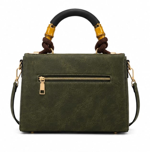 HANDCRAFTED FLORAL TOP HANDLE BAG