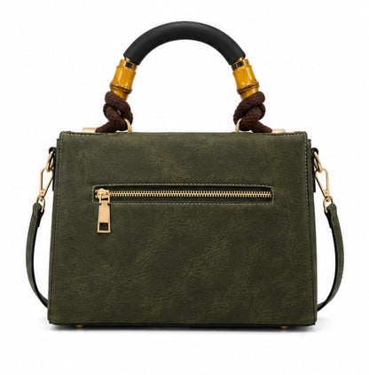 HANDCRAFTED FLORAL TOP HANDLE BAG