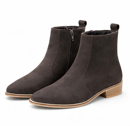 DARK BROWN SUEDE CHELSEA ANKLE BOOTS FOR MEN