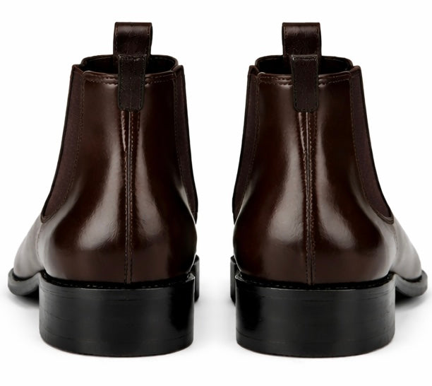 MEN’S DARK BROWN LEATHER CHELSEA BOOTS – PREMIUM CLASSIC ANKLE BOOT