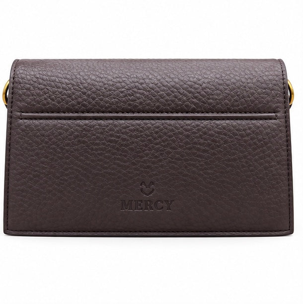 GREY QUILTED FLAP CROSSBODY BAG