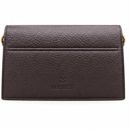 GREY QUILTED FLAP CROSSBODY BAG