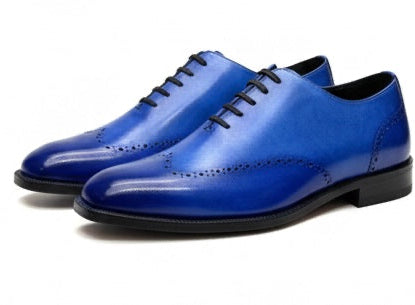 ROYAL BLUE OXFORD LACE-UP SHOES