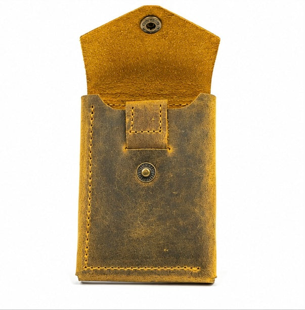 MERCY RUSTIC TAN GENUINE LEATHER CARD HOLDER WALLET