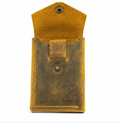 MERCY RUSTIC TAN GENUINE LEATHER CARD HOLDER WALLET