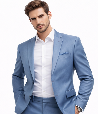 LIGHT BLUE SLIM-FIT MEN’S BLAZER SUIT
