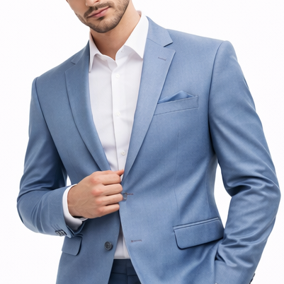 LIGHT BLUE SLIM-FIT MEN’S BLAZER SUIT