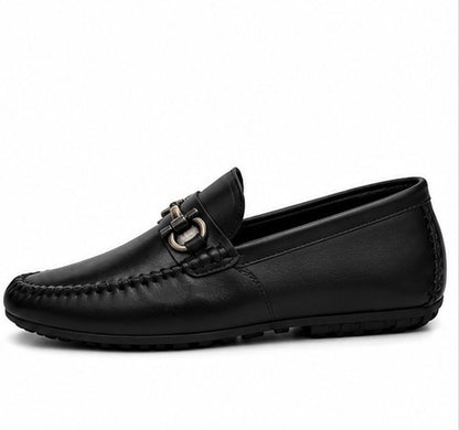 PREMIUM BLACK LEATHER DRIVING LOAFERS FOR MEN – LUXURY SLIP-ON CASUAL MOCCASIN SHOES