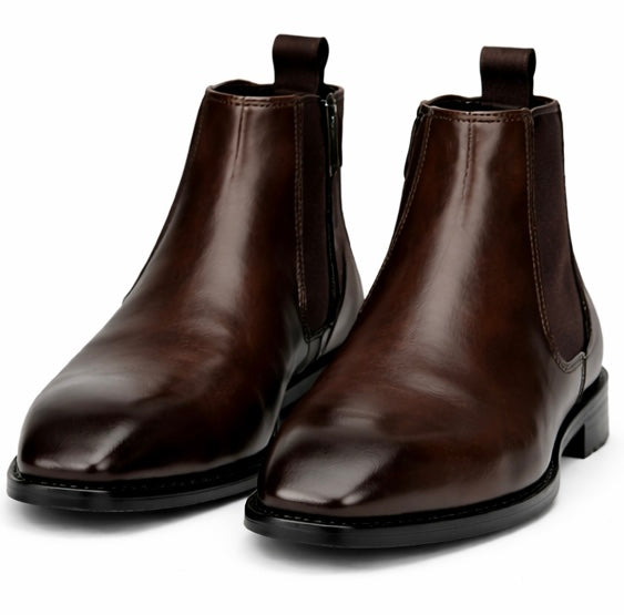 MEN’S DARK BROWN LEATHER CHELSEA BOOTS – PREMIUM CLASSIC ANKLE BOOT