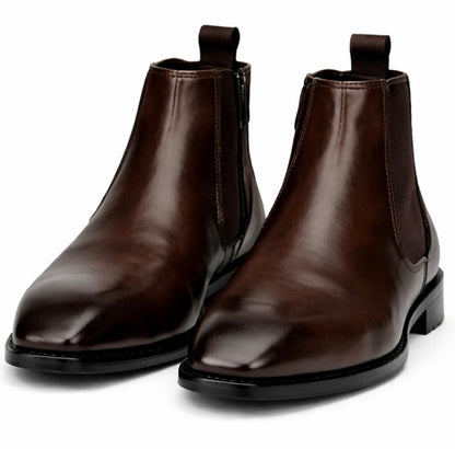 MEN’S DARK BROWN LEATHER CHELSEA BOOTS – PREMIUM CLASSIC ANKLE BOOT