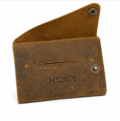 MERCY RUSTIC BROWN GENUINE LEATHER CARD HOLDER WALLET