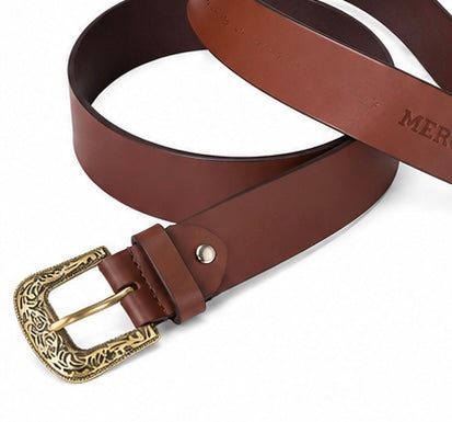 BROWN BELT WITH PREMIUM BUCKLE