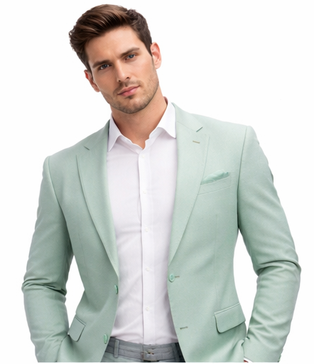 MINT GREEN SLIM-FIT MEN’S BLAZER SUIT