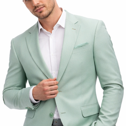MINT GREEN SLIM-FIT MEN’S BLAZER SUIT