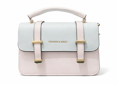 PASTEL ELEGANCE TWO-TONE TOP HANDLE HANDBAG