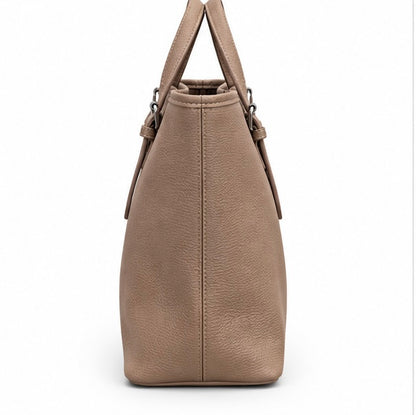 TAUPE STRUCTURED TOTE HANDBAG