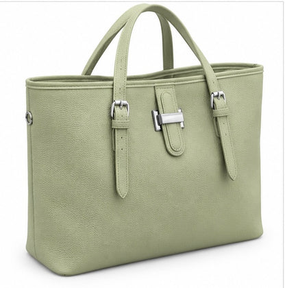 SAGE GREEN STRUCTURED TOTE HANDBAG