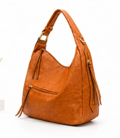 VINTAGE TAN HOBO SHOULDER BAG FOR WOMEN