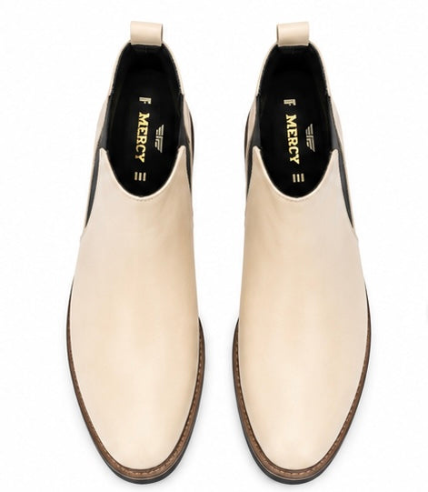 CLASSIC CREAM CHELSEA BOOTS FOR MEN