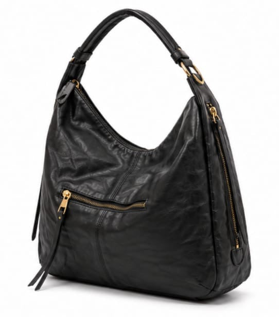 VINTAGE BLACK HOBO SHOULDER BAG