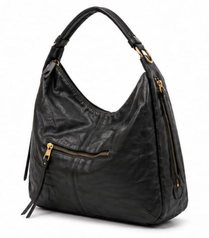 VINTAGE BLACK HOBO SHOULDER BAG