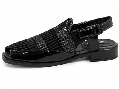 RICH BLACK TEXTURE WITH HANDCRAFTED DETAILING. PERFECT BLEND OF ELEGANCE AND EVERYDAY COMFORT.
