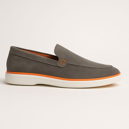 MEN’S GREY SUEDE SLIP-ON LOAFERS