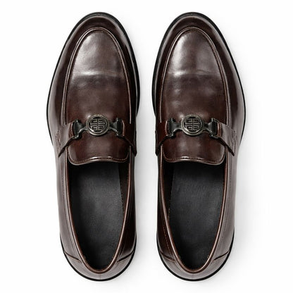 PREMIUM BROWN LEATHER FORMAL LOAFERS FOR MEN