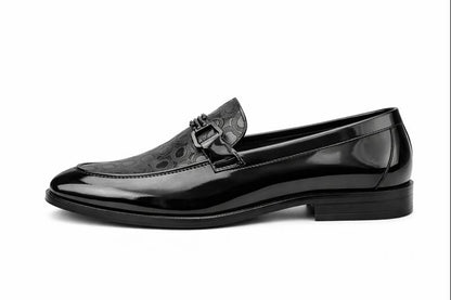PREMIUM PATENT LEATHER LOAFERS – CLASSIC BUCKLE DETAIL