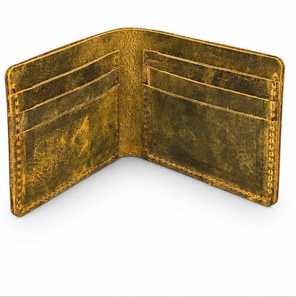 VINTAGE DISTRESSED LEATHER BIFOLD WALLET