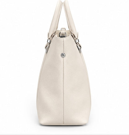 IVORY BUCKET STYLE TOTE BAG