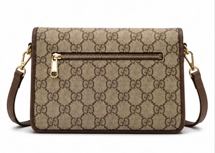 VINTAGE MONOGRAM PRINT CROSSBODY SHOULDER BAGS