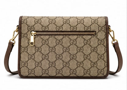 VINTAGE MONOGRAM PRINT CROSSBODY SHOULDER BAGS