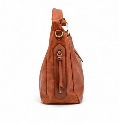 VINTAGE ORANGE HOBO SHOULDER BAG
