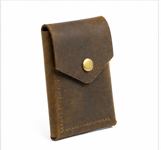 MERCY RUSTIC BROWN GENUINE LEATHER CARD HOLDER WALLET
