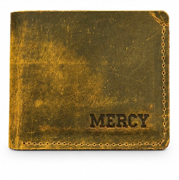 VINTAGE DISTRESSED LEATHER BIFOLD WALLET