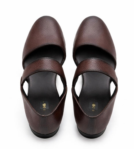 MEN'S MAROON TEXTURED OPEN STYLE CASUAL SANDALS – COMFORT SLIP-ON SHOES