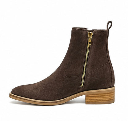 BROWN SUEDE ZIP CHELSEA BOOTS FOR MEN – PREMIUM HANDCRAFTED ANKLE BOOTS