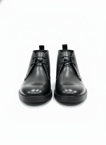 MEN’S BLACK LEATHER LACE-UP ANKLE BOOTS – CLASSIC FORMAL & SMART CASUAL BOOTS