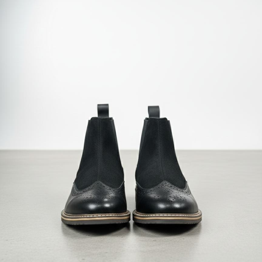 MEN’S WINGTIP CHELSEA BOOTS: CLASSIC STYLE AND MODERN COMFORT