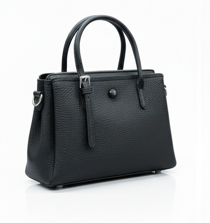 PREMIUM BLACK LEATHER TOTE HANDBAG FOR WOMEN