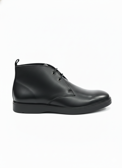 MEN’S BLACK LEATHER LACE-UP ANKLE BOOTS – CLASSIC FORMAL & SMART CASUAL BOOTS
