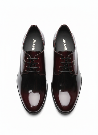PREMIUM BURGUNDY PATENT LEATHER FORMAL SHOES FOR MEN