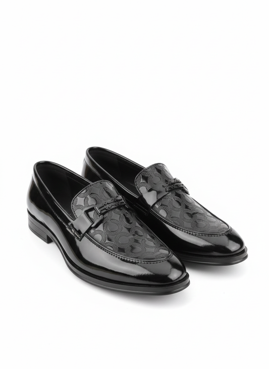 PREMIUM PATENT LEATHER LOAFERS – CLASSIC BUCKLE DETAIL