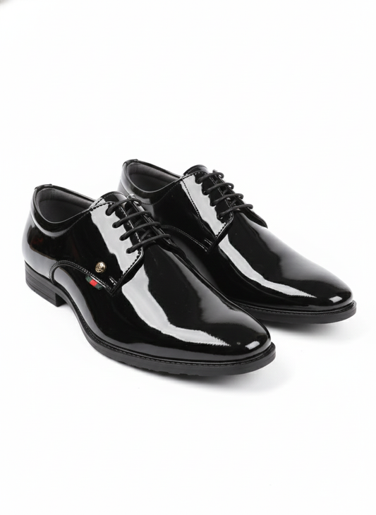 CLASSIC BLACK PATENT LEATHER FORMAL SHOES FOR MEN