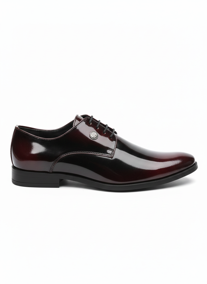 PREMIUM BURGUNDY PATENT LEATHER FORMAL SHOES FOR MEN
