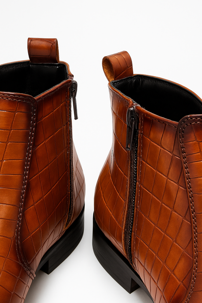 MERCY CROCODILE LEATHER CHELSEA BOOT