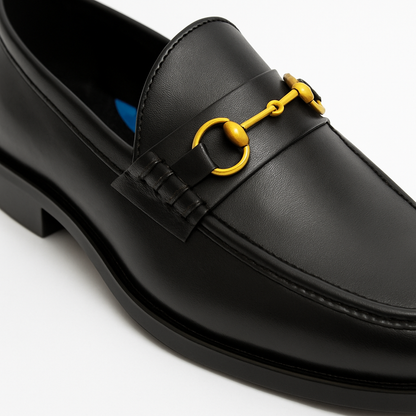 MERCY WOODEN SOLE PURE LEATHER PENNY LOAFERS